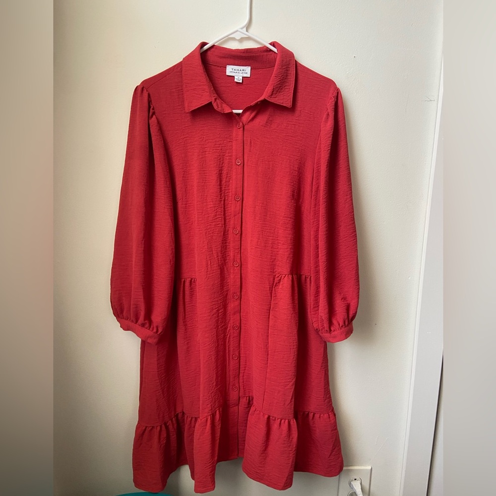 Red Shirt Dress
